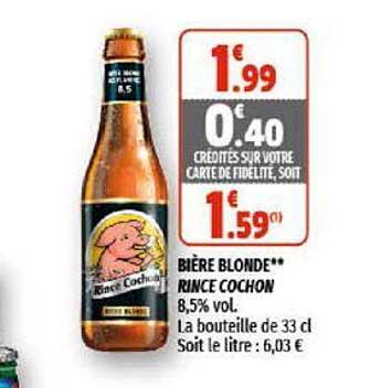 bière blonde rince cochon