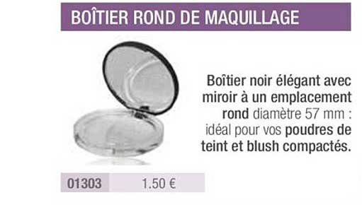 boîtier rond de maquillage