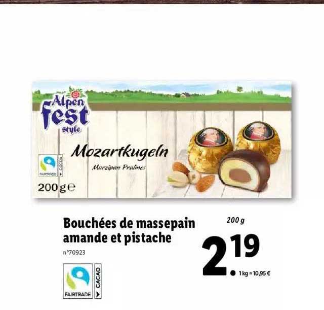 bouchées de massepain amande et pistache alpen fest style