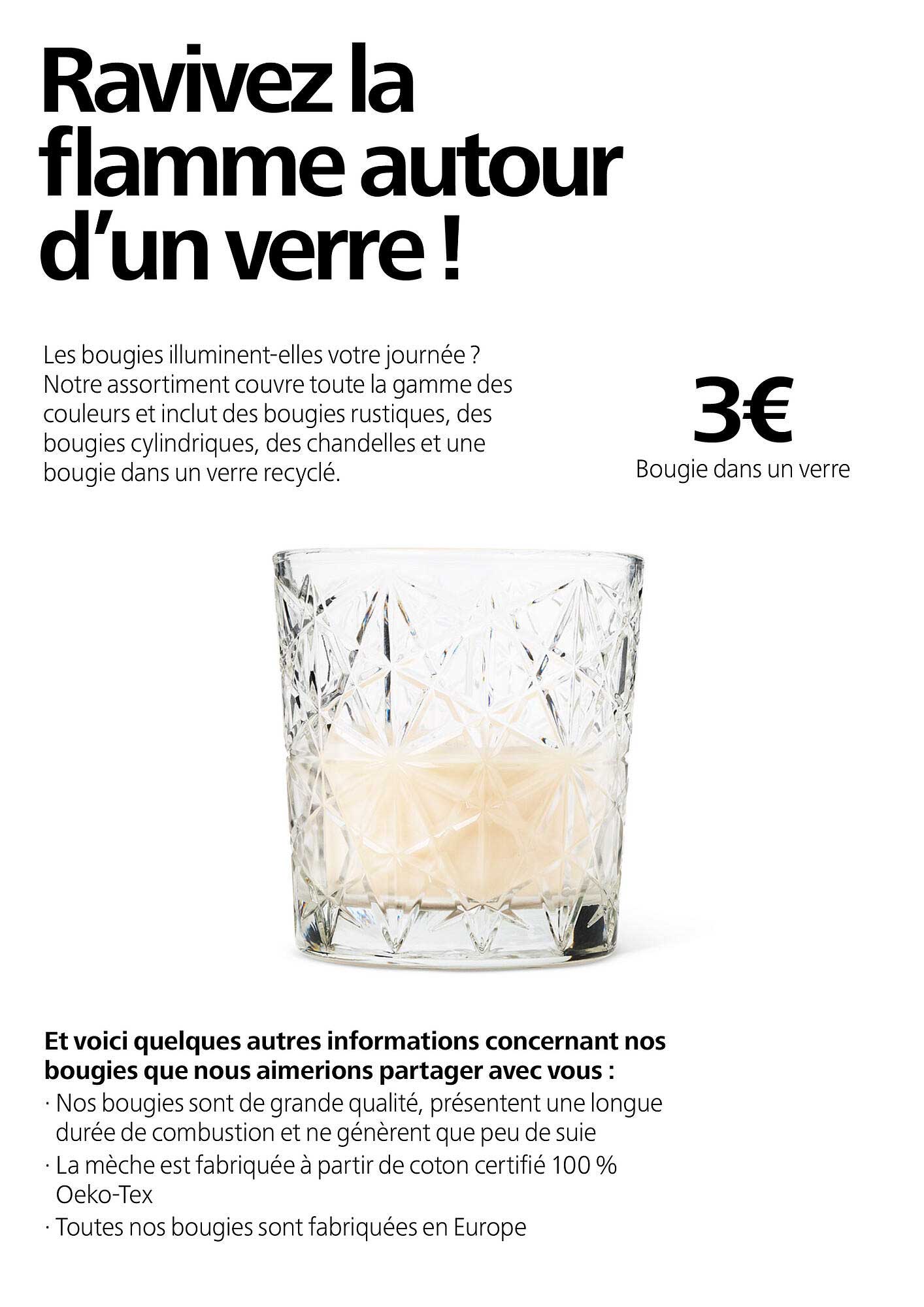 bougie dans un verre