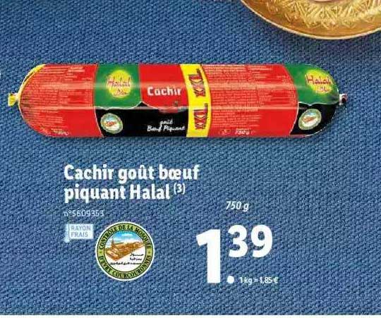 cachir goût bœuf piquant halal