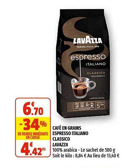 Café En Grains Espresso Italiano Classico Lavazza