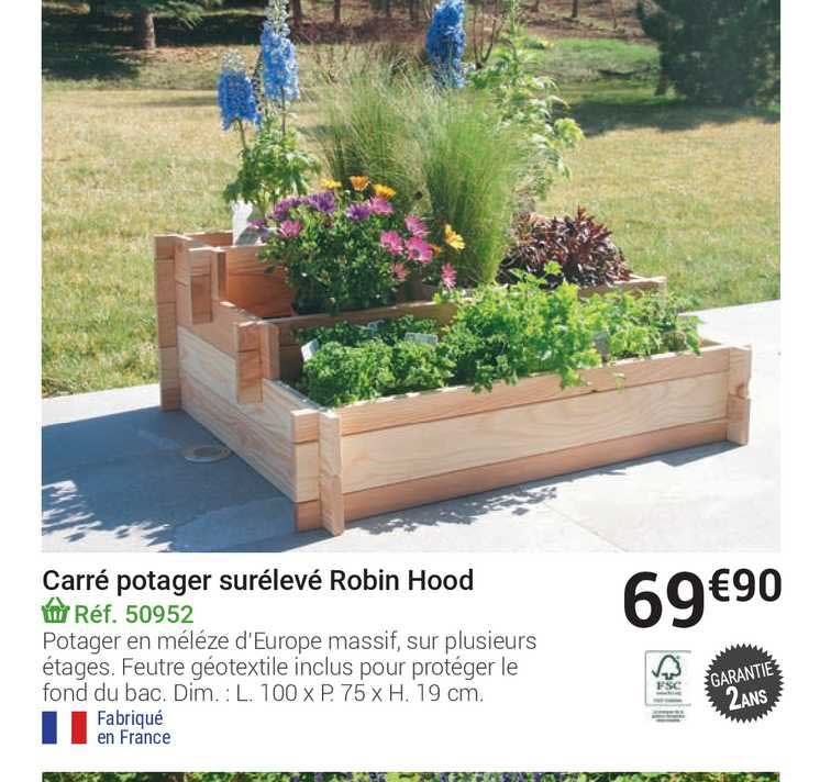 carré potager surélevé robin hood