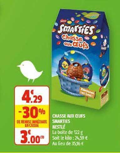 chasse aux oeufs smarties nestlé