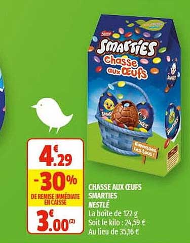 chasse aux oeufs smarties nestlé