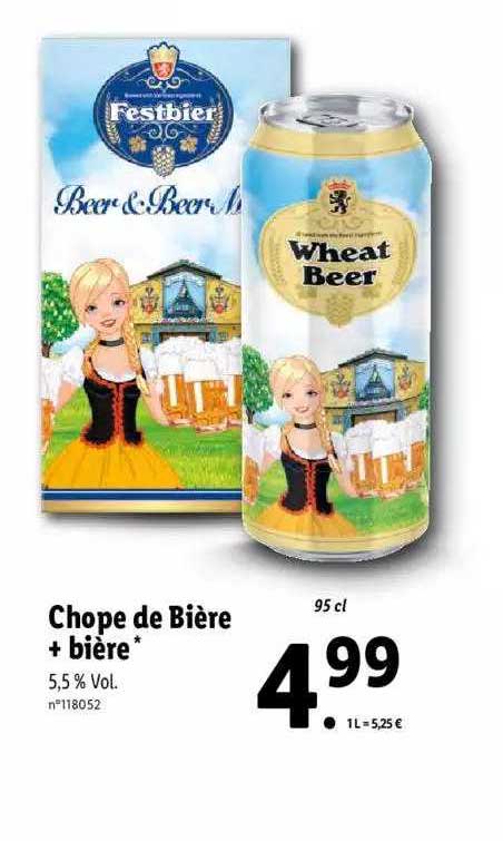 chope de bière + bière