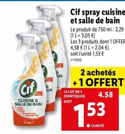 Cif Spray Cuisine Et Salle De Bain