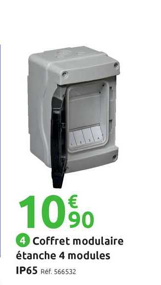 coffret modulaire étanche 4 modules ip65