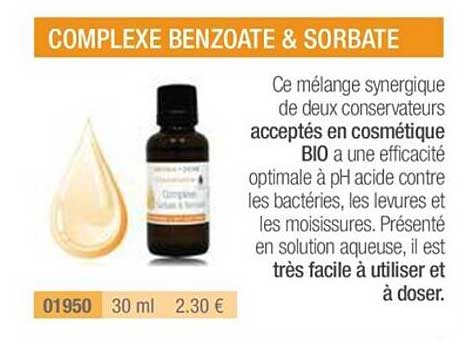 complexe benzoate & sorbate