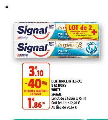 dentifrice integral 8 actions white signal