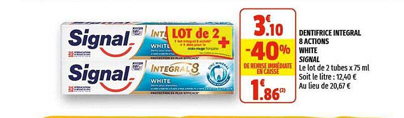 dentifrice integral 8 actions white signal