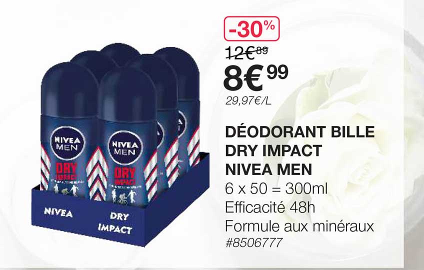 déodorant bille dry impact nivea men