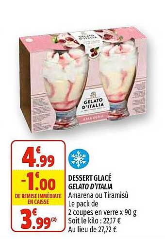 dessert glacé gelato d'italia