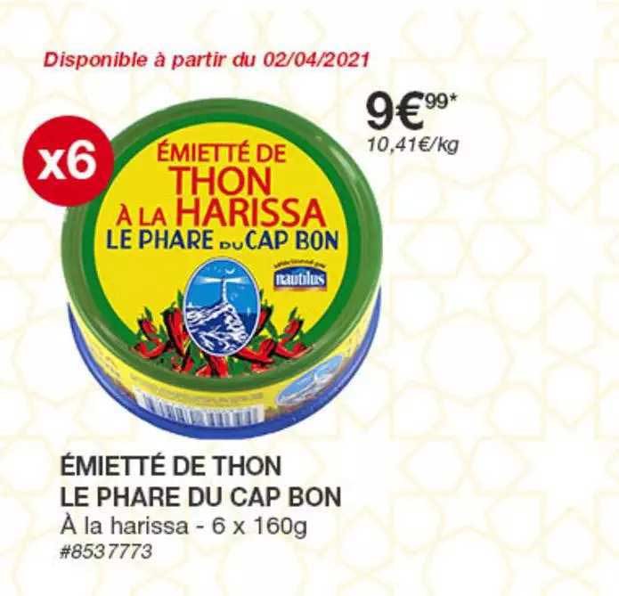 émietté de thon le phare du cap bon