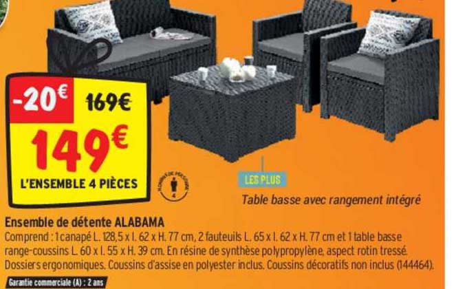 ensemble de détente alabama