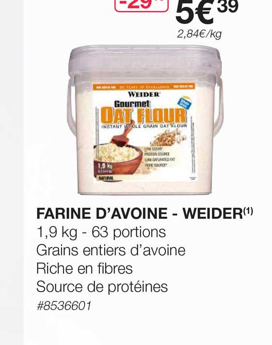 farine d'avoine weider