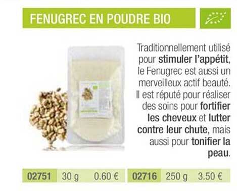 Fenugrec En Poudre Bio