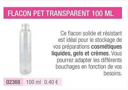 Flacon Pet Transparent 100 Ml