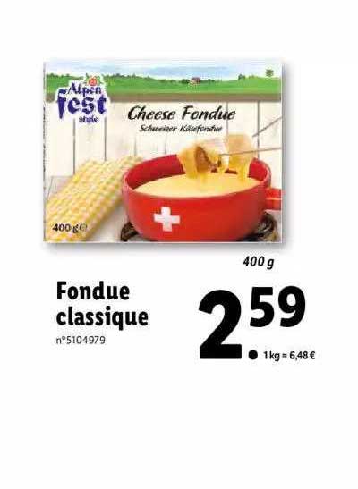 fondue classique alpen fest style