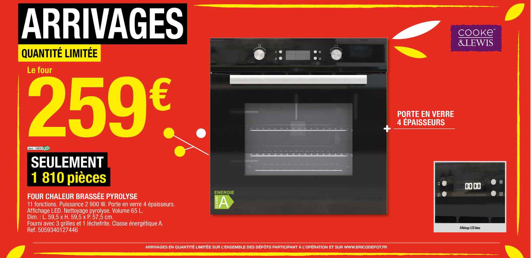 four chaleur brassée pyrolyse cooke&lewis