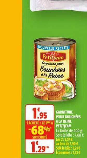 garniture pour bouchées à la reine petitjean