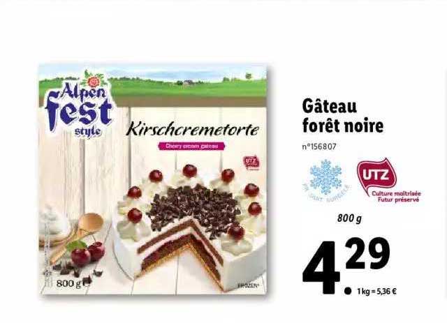 gâteau forêt noire alpen fest style