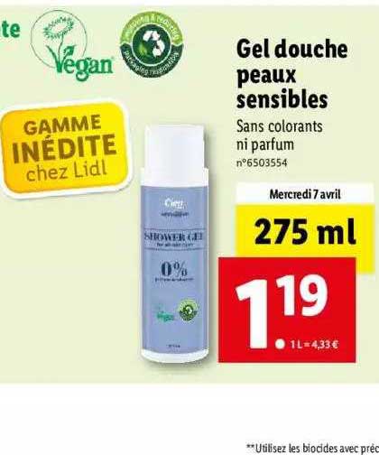 Gel Douche Peaux Sensibles Cien