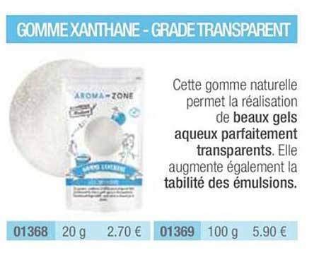 gomme xanthane - grade transparent