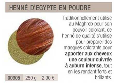 henné d'égypte en poudre