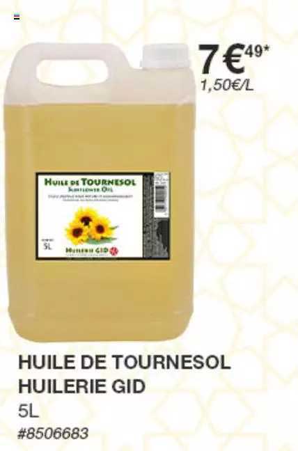 huile de tournesol huilerie gid
