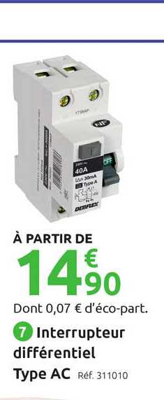 interrupteur différentiel type ac