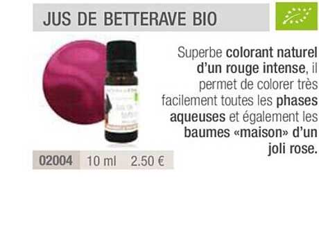 Jus De Betterave Bio