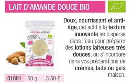lait d'amande douce bio