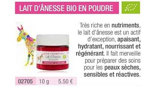 lait d'ânesse bio en poudre