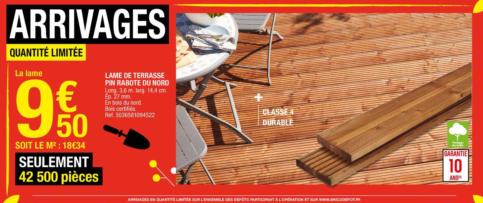 lame de terrasse pin rabote du nord