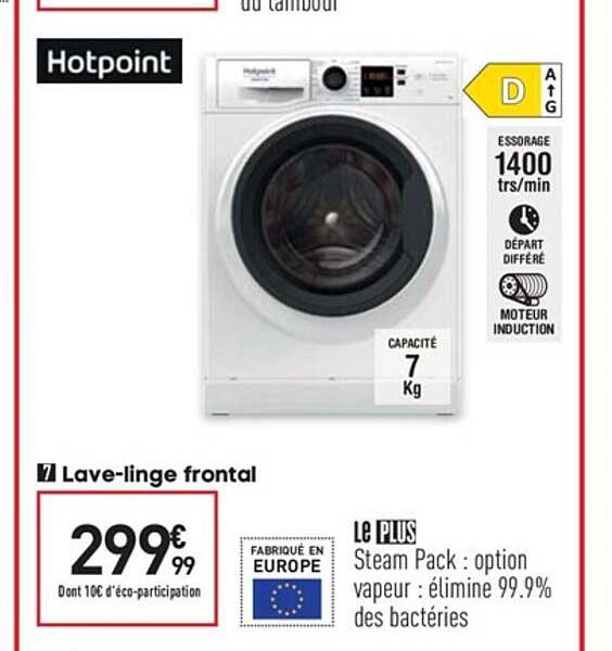 lave-linge frontal hotpoint