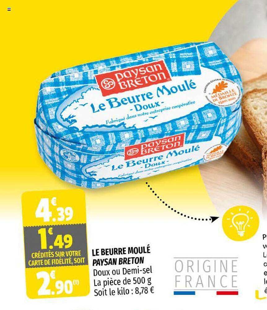 Le Beurre Moulé Paysan Breton