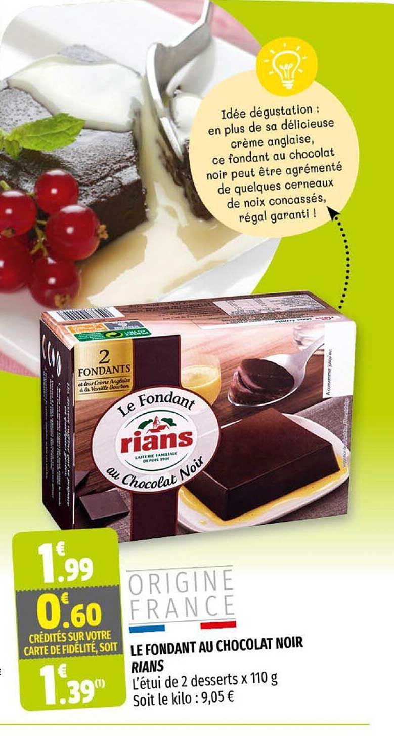 Le Fondant Au Chocolat Noir Rians