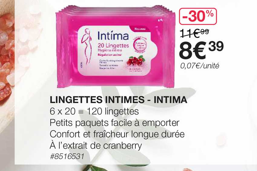 Lingettes Intimes Intima