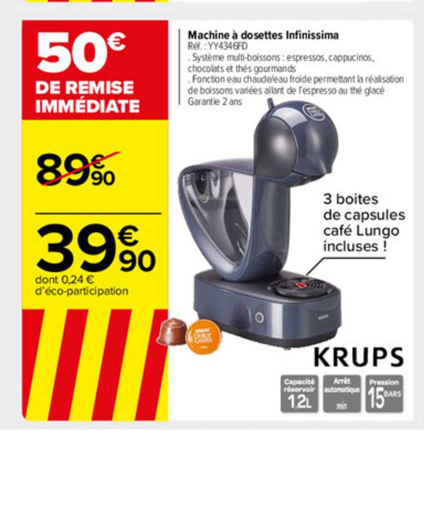 Machine à Dosettes Infinissima Krups