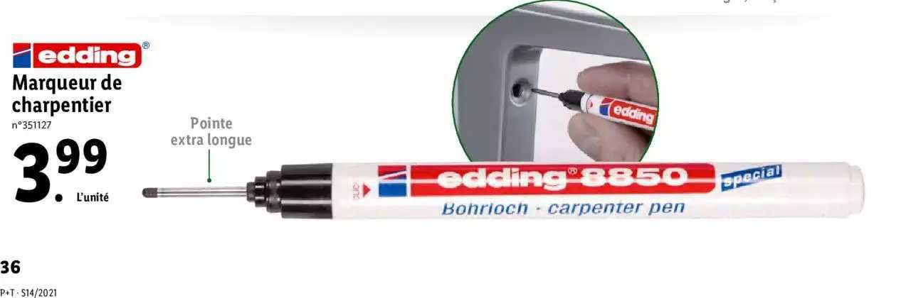 marqueur de charpentier edding