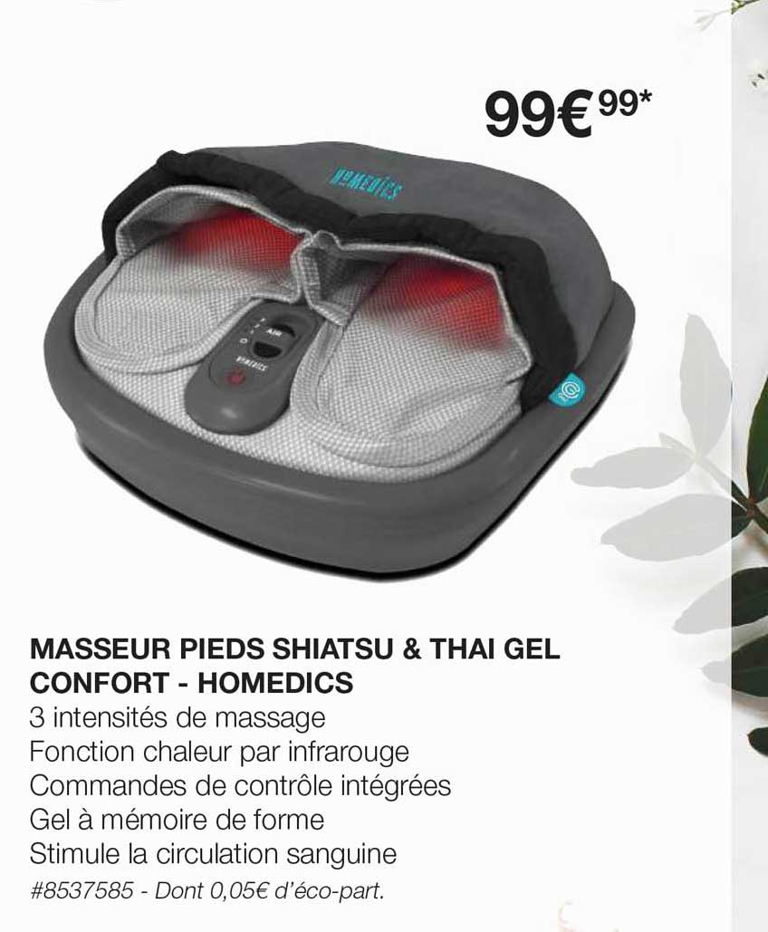 masseur pieds shiatsu & thai gel confort - homedics