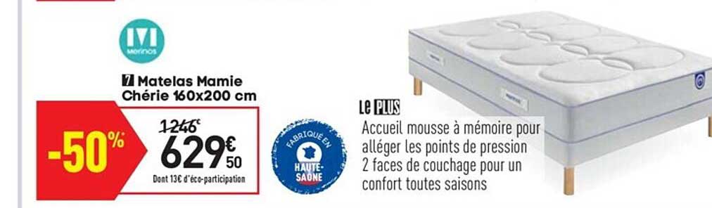 matelas mamie chérie 160x200 cm