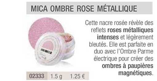 mica ombres rose métallique