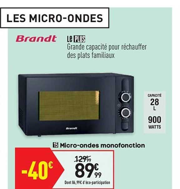 micro-ondes monofonction brandt