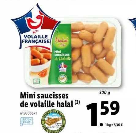 Mini Saucisses De Volaille Halal