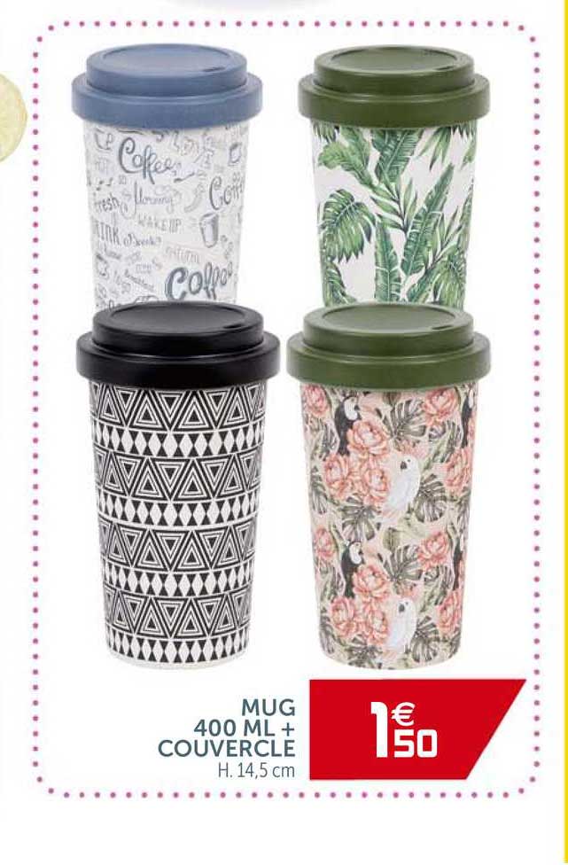 Mug 400 Ml + Couvercle