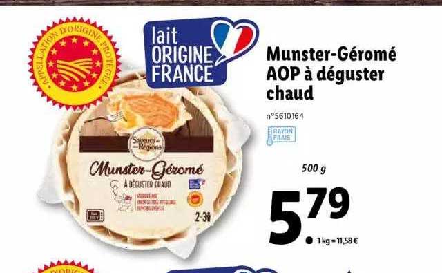 Munster-géromé Aop à Déguster Chaud Saveurs De Nos Régions