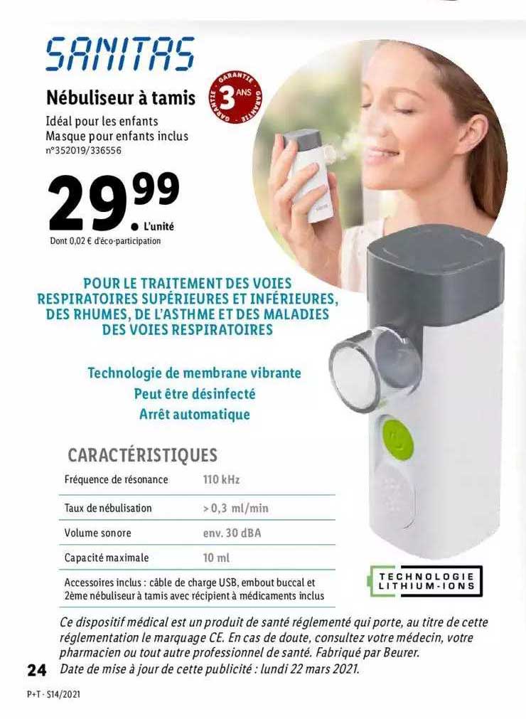 nébuliseur à tamis sanitas