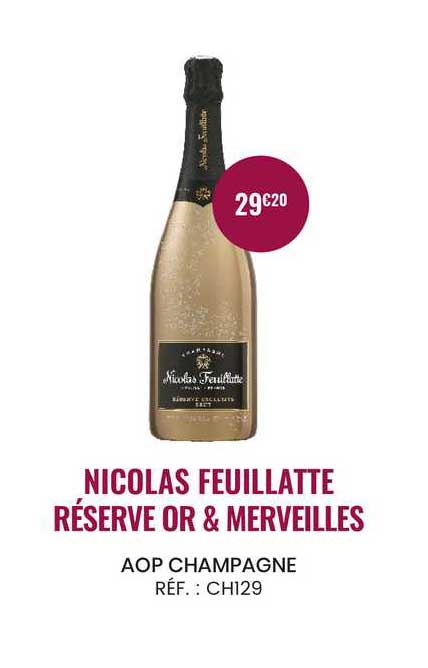 nicolas feuillatte réserve or & merveilles aop champagne